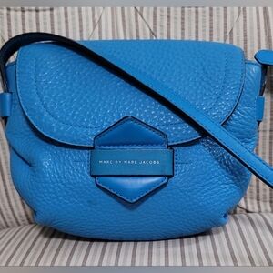 Marc by Marc Jacobs Vibrant Aquamarine Half Pipe Annabel Crossbody Shoulder Bag